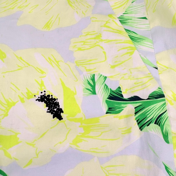 French Connection‎ Floral Print Sleeveless Sheath Pencil Dress Sz 6 Yellow Green - Picture 3 of 13